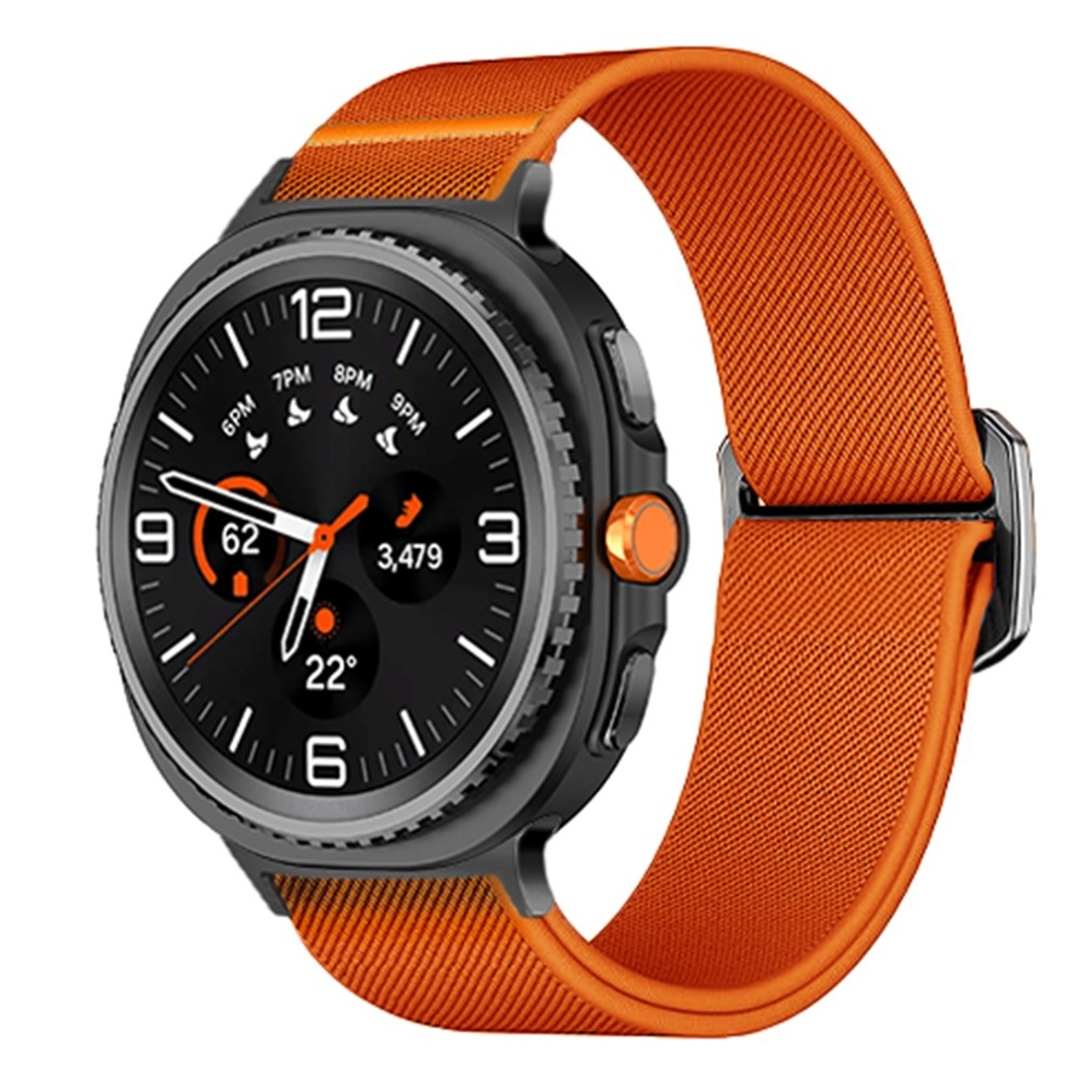 Bull nylonový elastický remienok na Samsung Galaxy Watch8 Classic 46mm/Watch8 44mm/40mm - oranžový