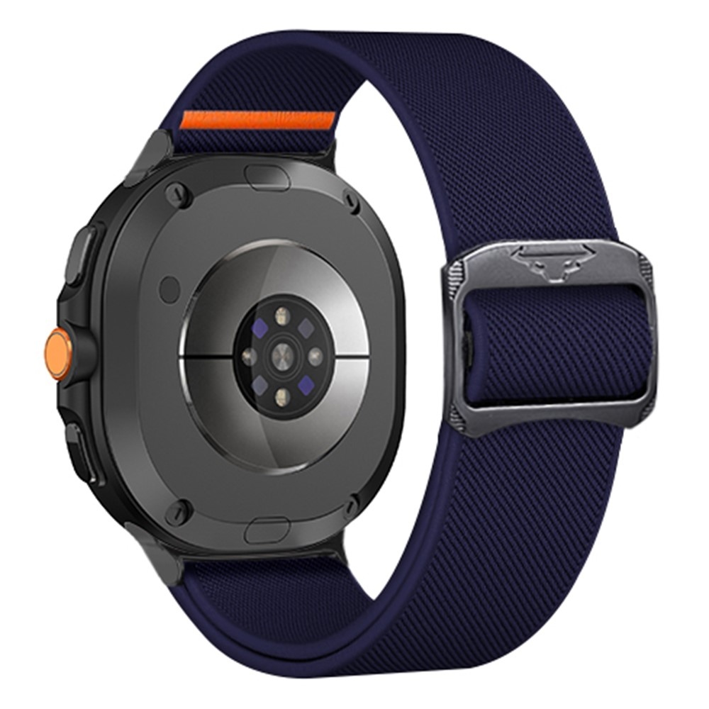 Bull nylonový elastický remienok na Samsung Galaxy Watch8 Classic 46mm/Watch8 44mm/40mm - tmavomodrý