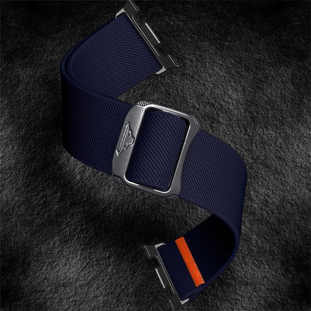 Bull nylonový elastický remienok na Samsung Galaxy Watch8 Classic 46mm/Watch8 44mm/40mm - tmavomodrý