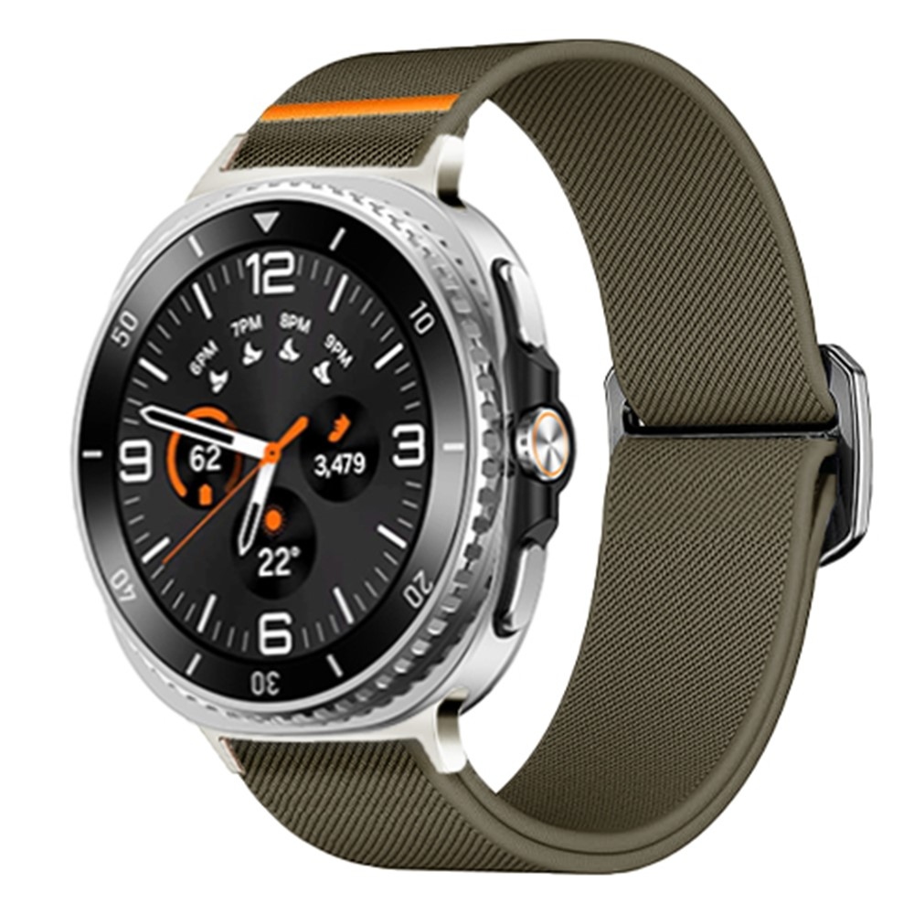 Bull nylonový elastický remienok na Samsung Galaxy Watch8 Classic 46mm/Watch8 44mm/40mm - zelený