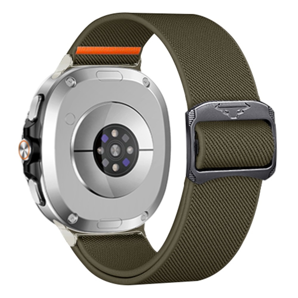 Bull nylonový elastický remienok na Samsung Galaxy Watch8 Classic 46mm/Watch8 44mm/40mm - zelený