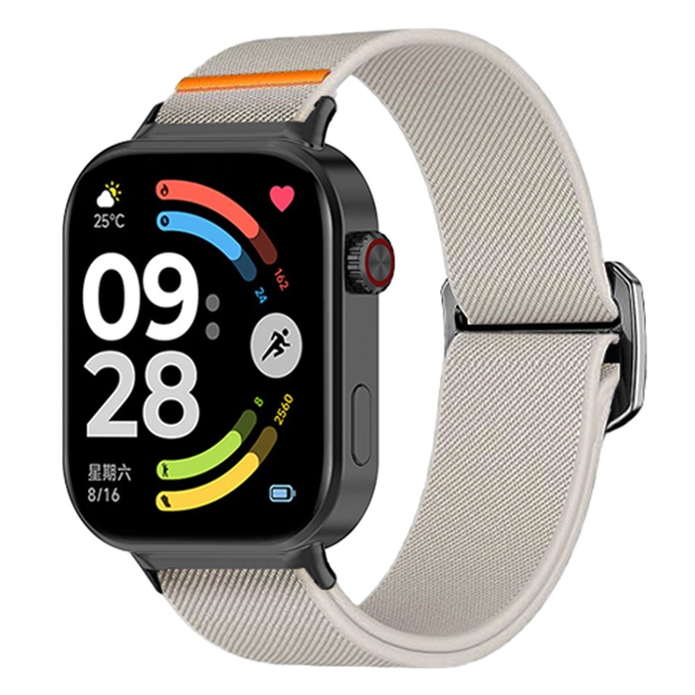 Bull nylonový elastický remienok na Xiaomi Smart Band 10 Pro/9 Pro/8 Pro/Redmi Watch 6/5/4 - béžový