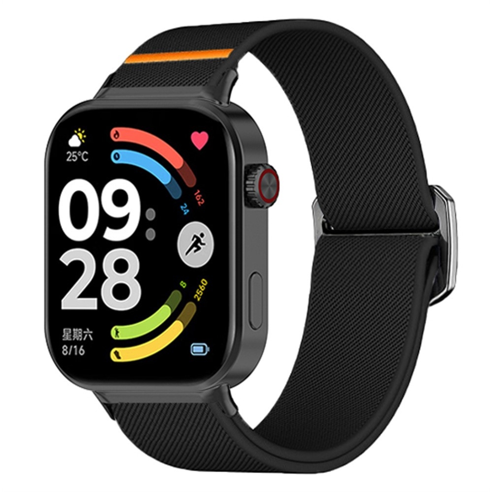 Bull nylonový elastický remienok na Xiaomi Smart Band 10 Pro/9 Pro/8 Pro/Redmi Watch 6/5/4 - čierny