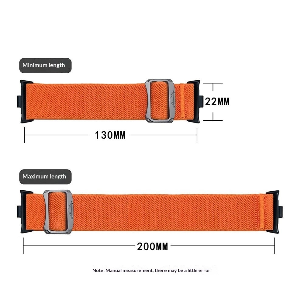 Bull nylonový elastický remienok na Xiaomi Smart Band 10 Pro/9 Pro/8 Pro/Redmi Watch 6/5/4 - oranžový