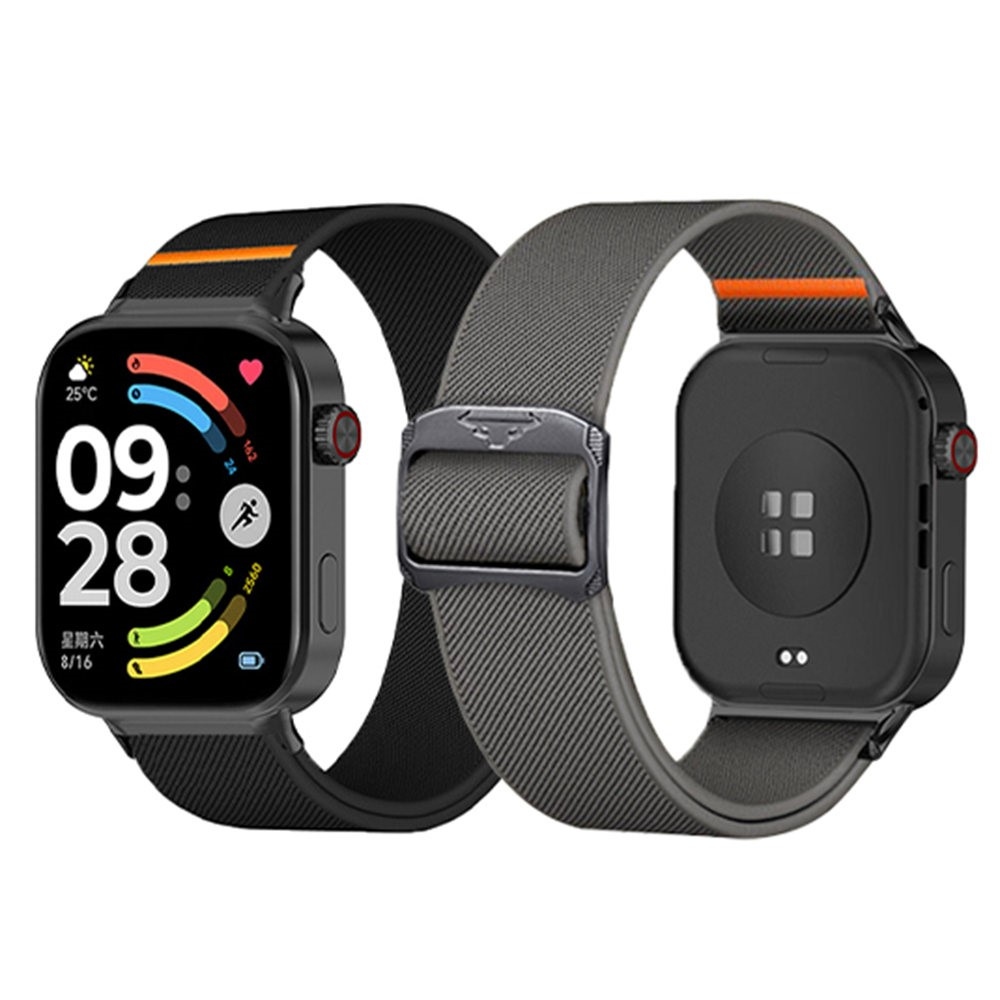 Bull nylonový elastický remienok na Xiaomi Smart Band 10 Pro/9 Pro/8 Pro/Redmi Watch 6/5/4 - šedý