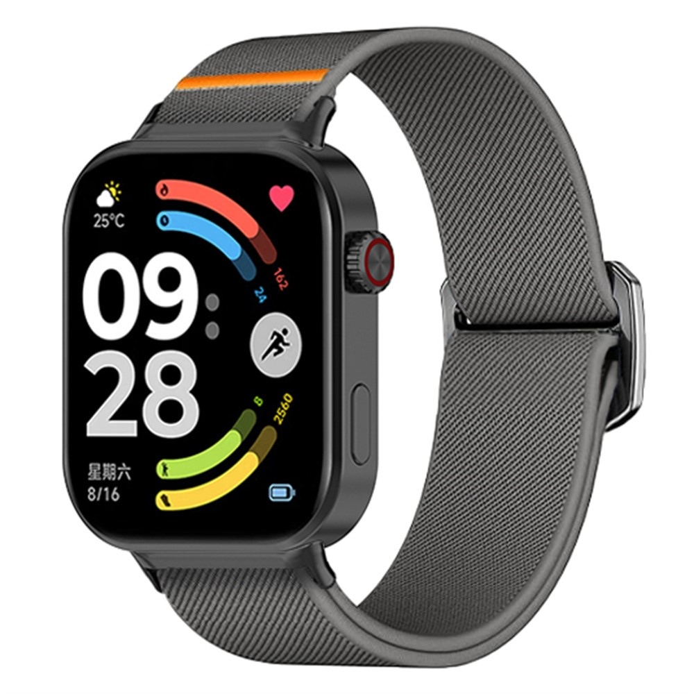 Bull nylonový elastický remienok na Xiaomi Smart Band 10 Pro/9 Pro/8 Pro/Redmi Watch 6/5/4 - šedý