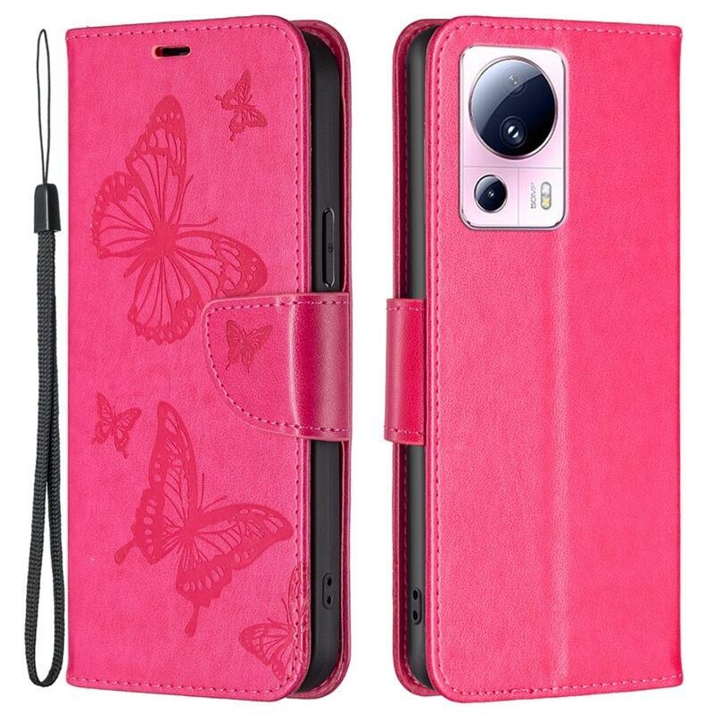 Butterfly knižkové púzdro na Xiaomi 13 Lite - rose