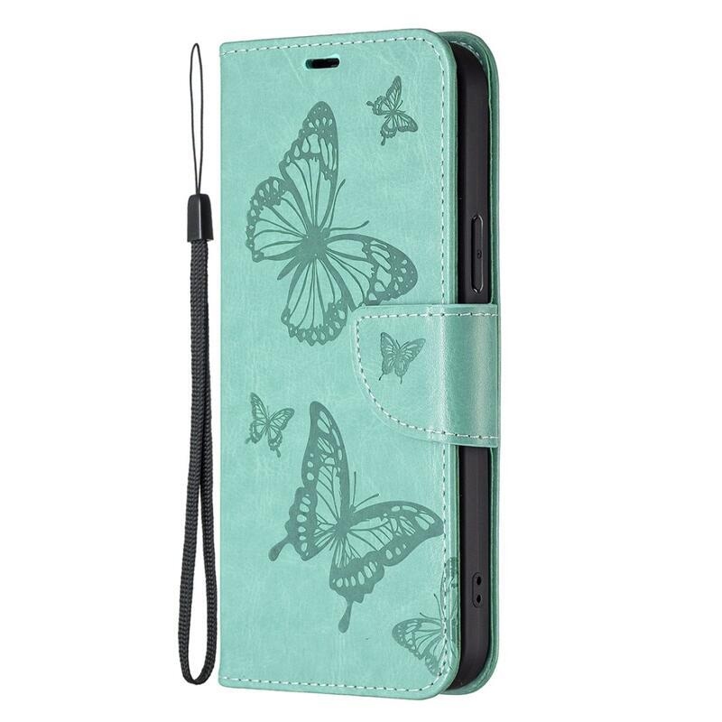 Butterfly knižkové púzdro na Xiaomi 13 Pro - zelené