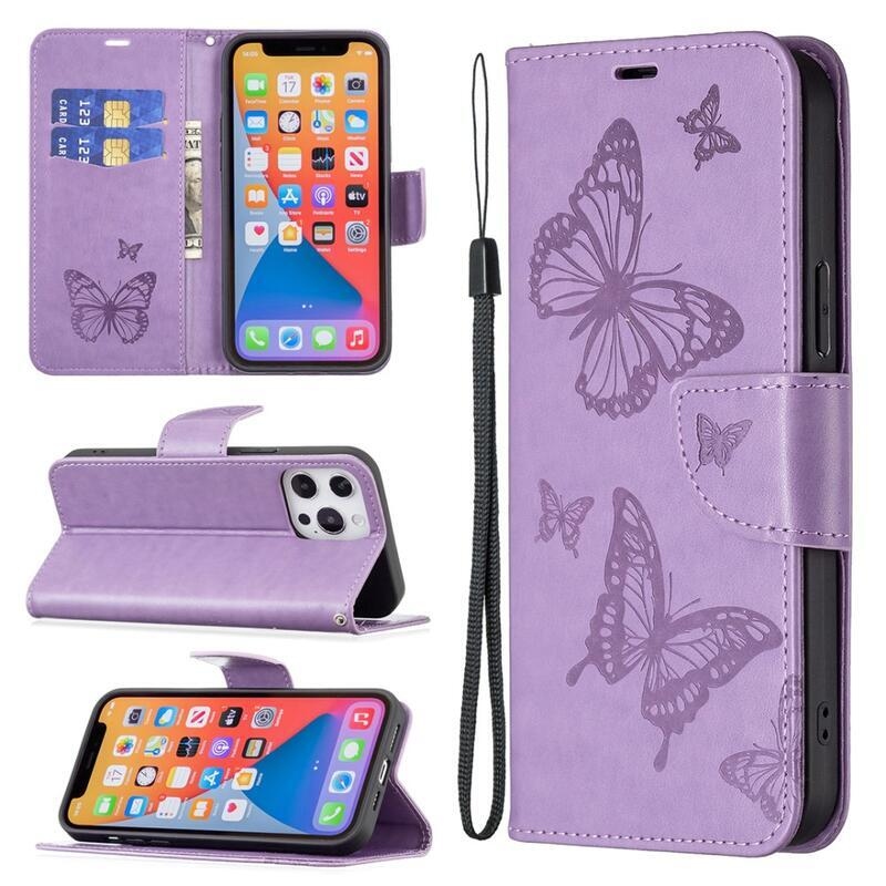 Butterfly knižkové púzdro na Xiaomi Redmi Note 12 Pro 5G/Poco X5 Pro 5G - fialové