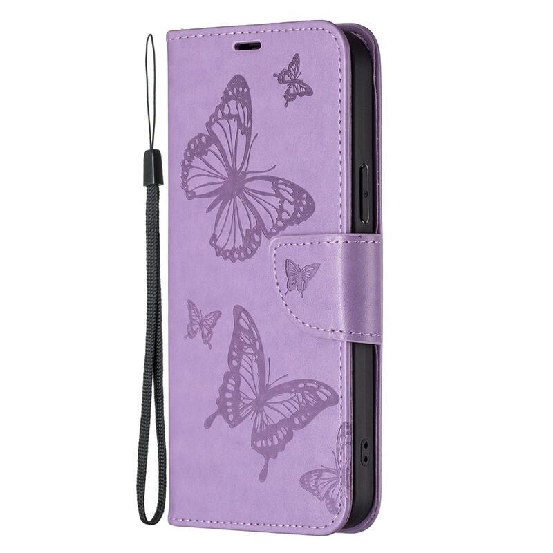 Butterfly peňaženkové púzdro na Samsung Galaxy S23+ - fialové