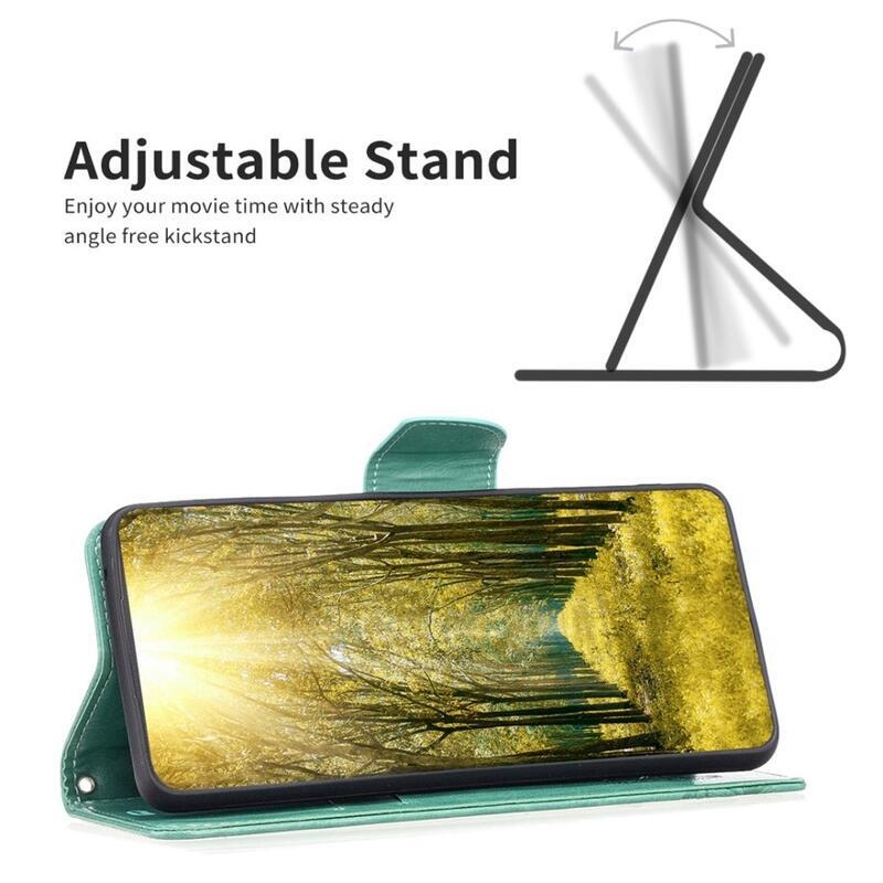 Butterfly peňaženkové púzdro na Samsung Galaxy S23+ - zelené