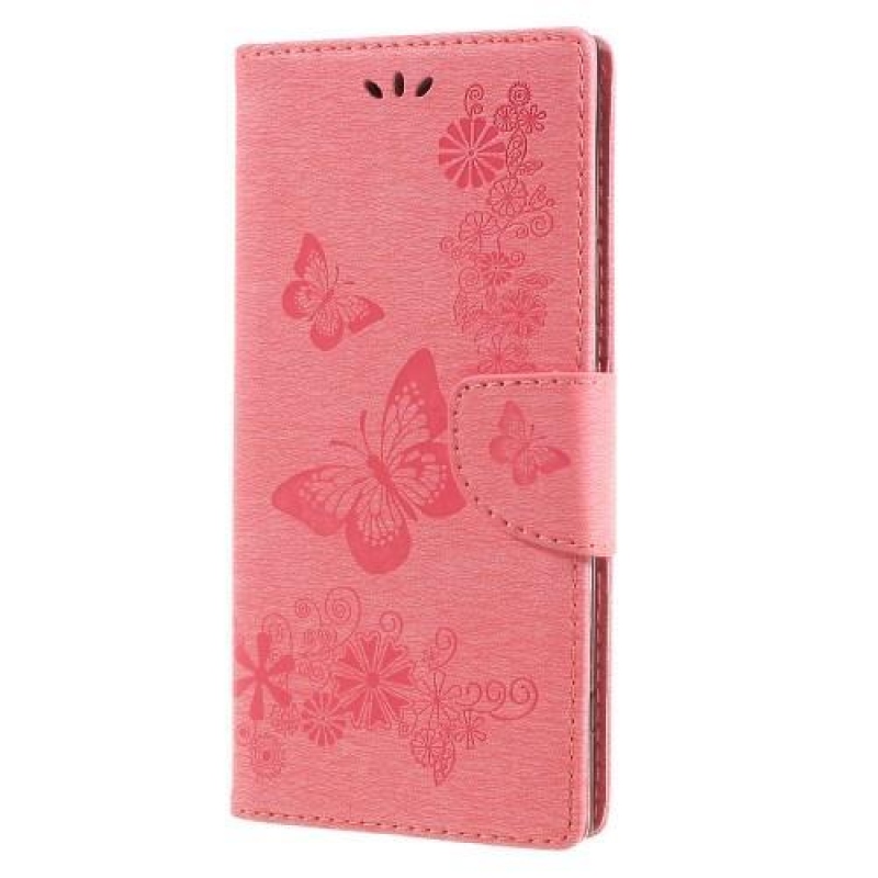 Butterfly peňaženkové puzdro pre Sony Xperia XA1 Ultra - ružové