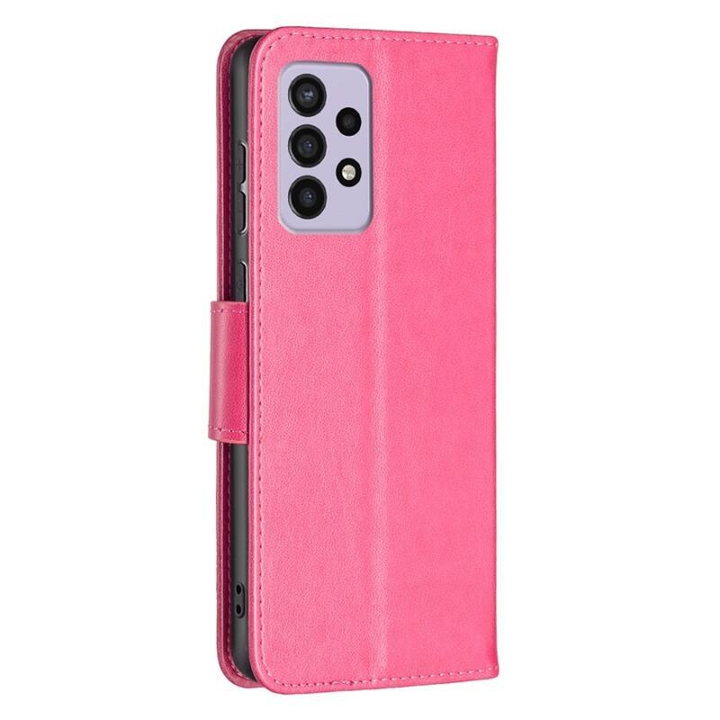 Butterfly PU kožené peňaženkové púzdro na mobil Samsung Galaxy A33 5G - rose