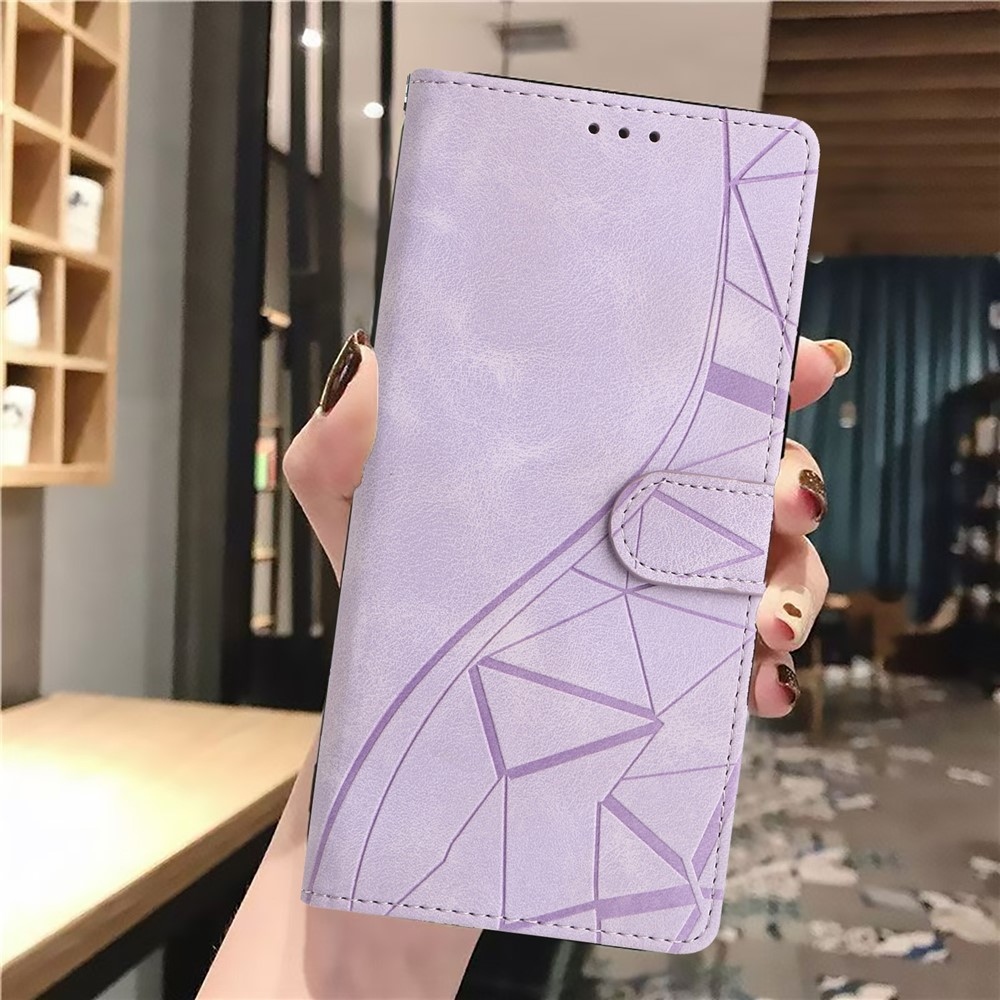Triangly knižkové púzdro na Xiaomi 15T Pro - fialové