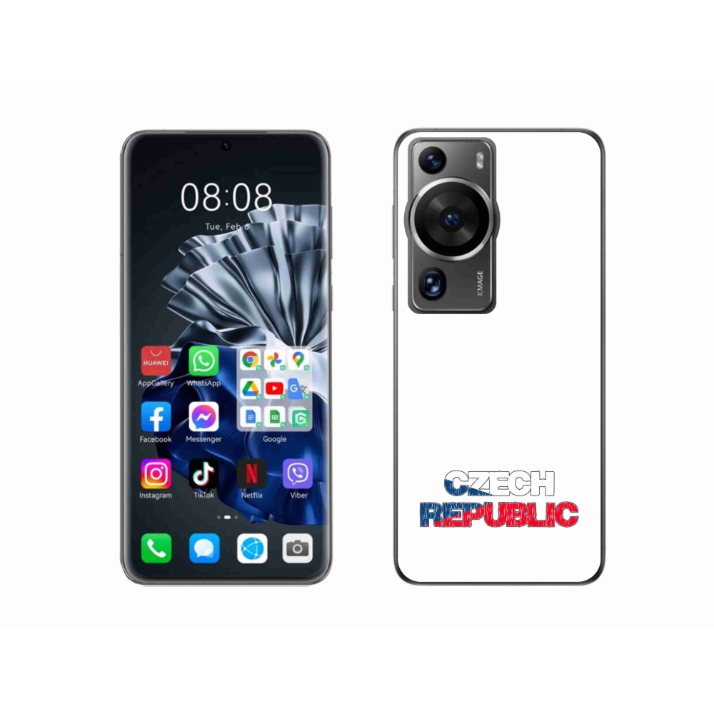 Gélový kryt mmCase na Huawei P60 Pro - Czech Republic biele pozadie
