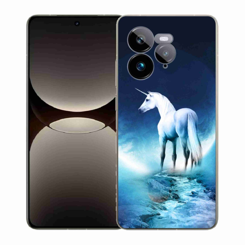 Gélový kryt mmCase na Realme GT 7 Pro 5G - biely jednorožec