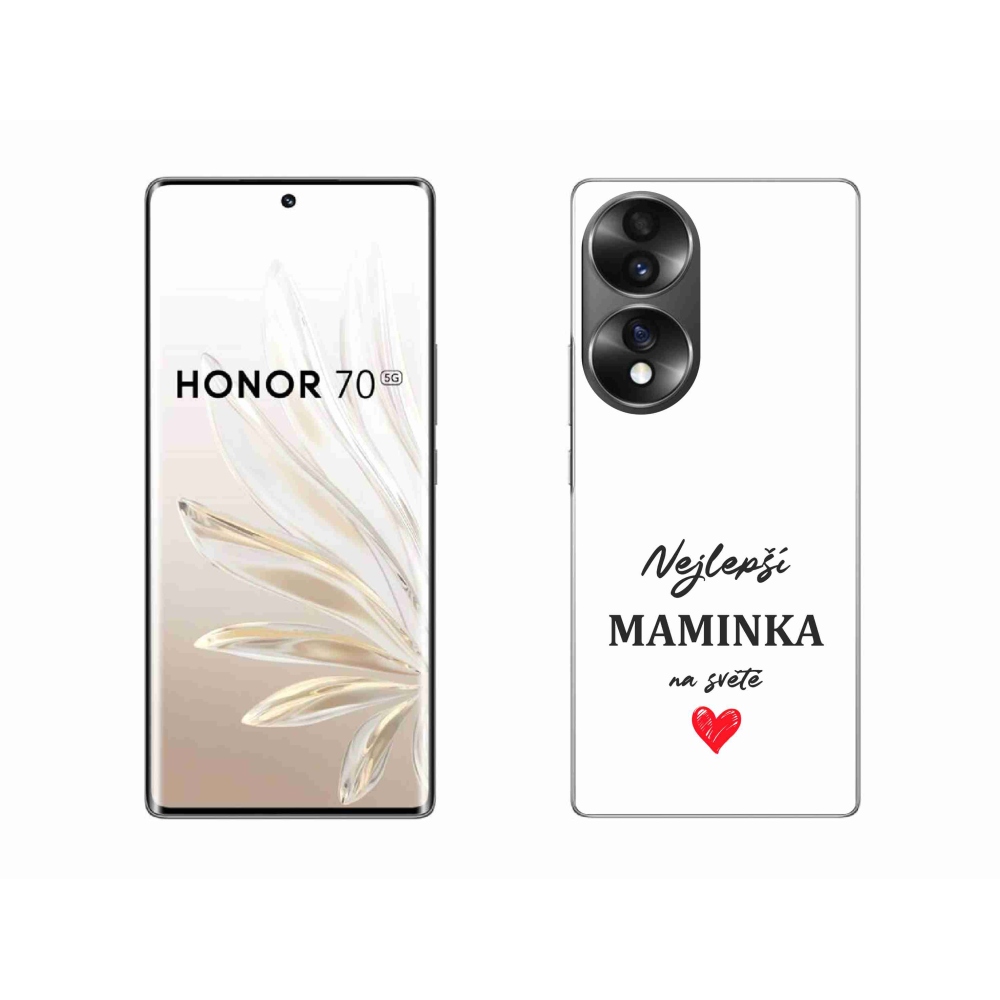 Gélový kryt mmCase na Honor 70 - najlepšia mamička 1 biele pozadie