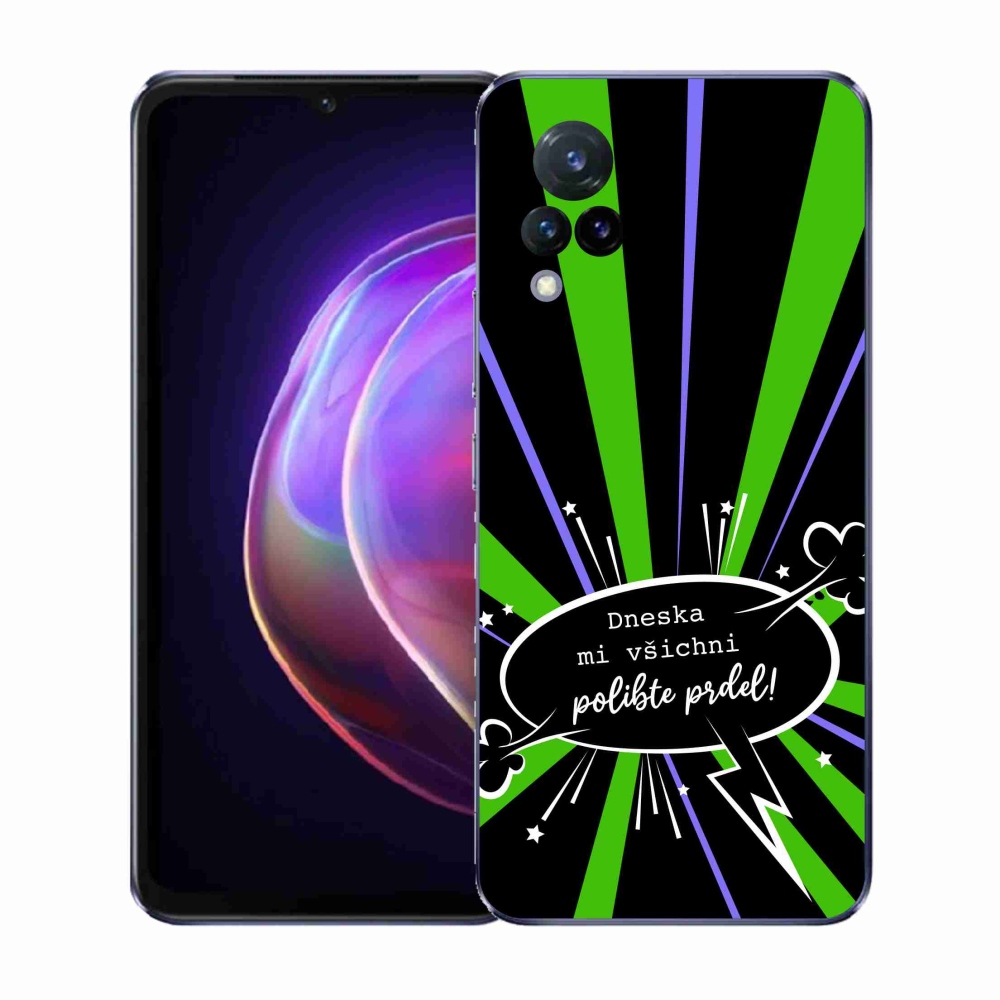 Gélový kryt mmCase na Vivo V21 4G/5G - vtipný text 15 čierne pozadie
