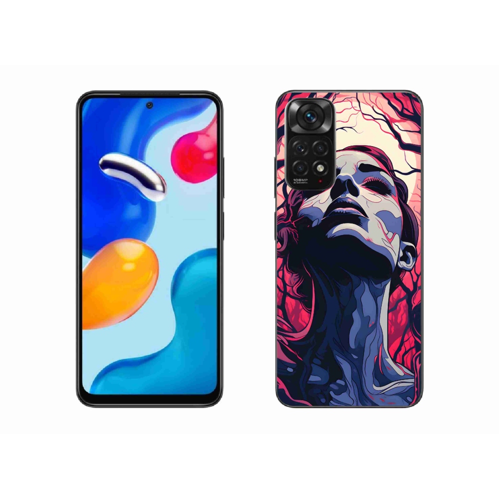 Gélový kryt mmCase na Xiaomi Redmi Note 11 4G - abstraktná tvár