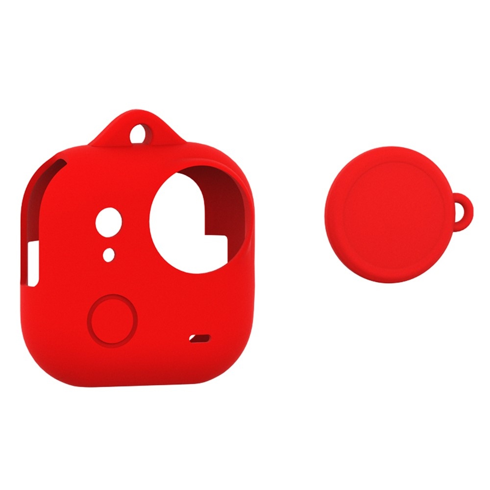 Silikónový ochranný obal s krytkou objektívu pre Insta360 GO Ultra – červený