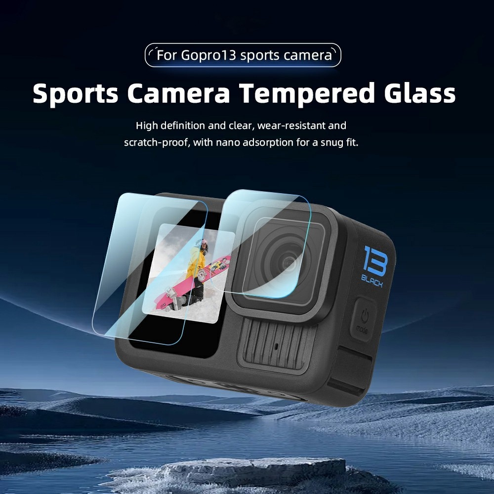 BRDRC 2× sada tvrdených skiel pre GoPro Hero 13 displej a objektív