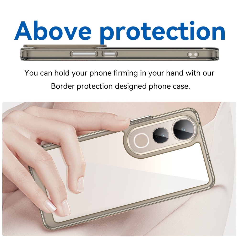 Gélový obal s pevným chrbtom na Vivo V50 Lite 4G/5G - šedý