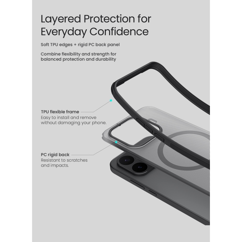 Nillkin Super Frosted PRO Magnetic zadný kryt pre Xiaomi 17T Pro, čierny