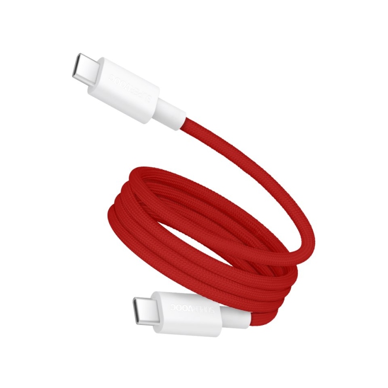 OnePlus SUPERVOOC Charge USB-C/USB-C Dátový Magnetický Kábel 10A 1,2m Red