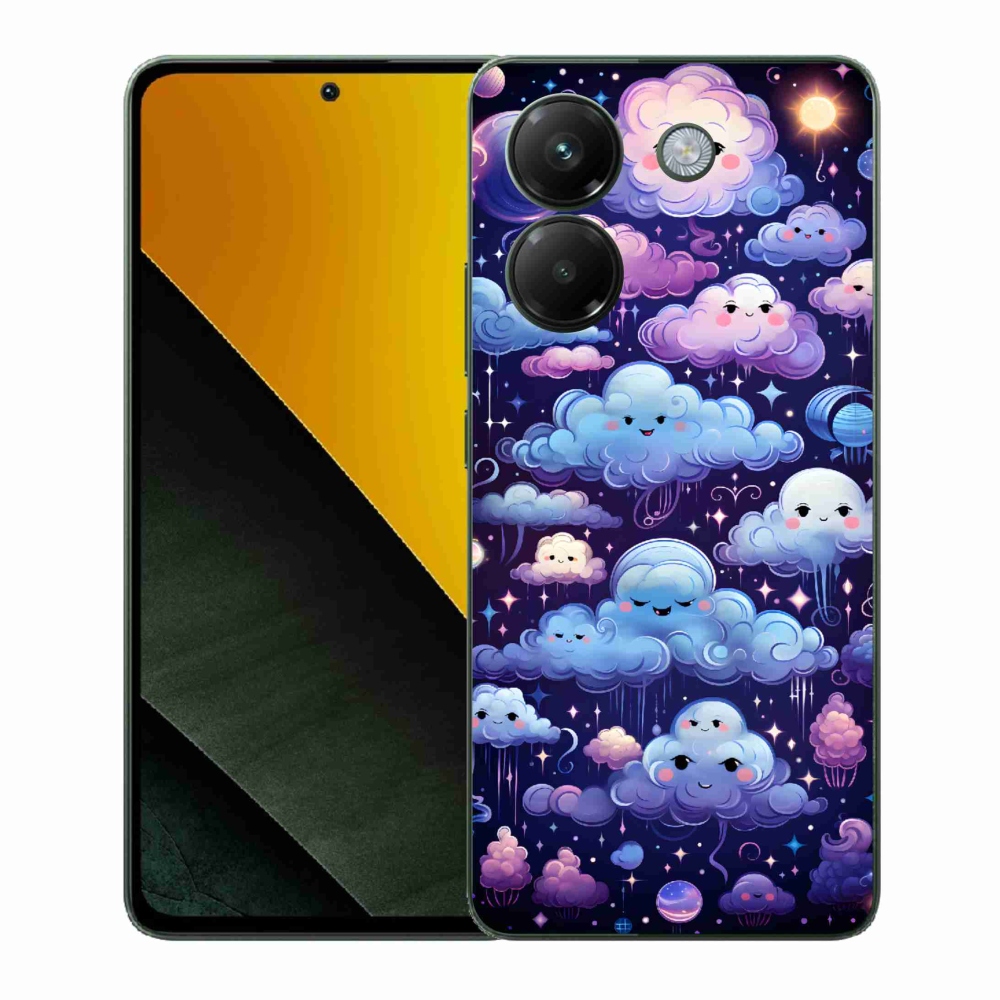 Gélový kryt mmCase na Xiaomi Poco M7 Pro 5G - mráčiky