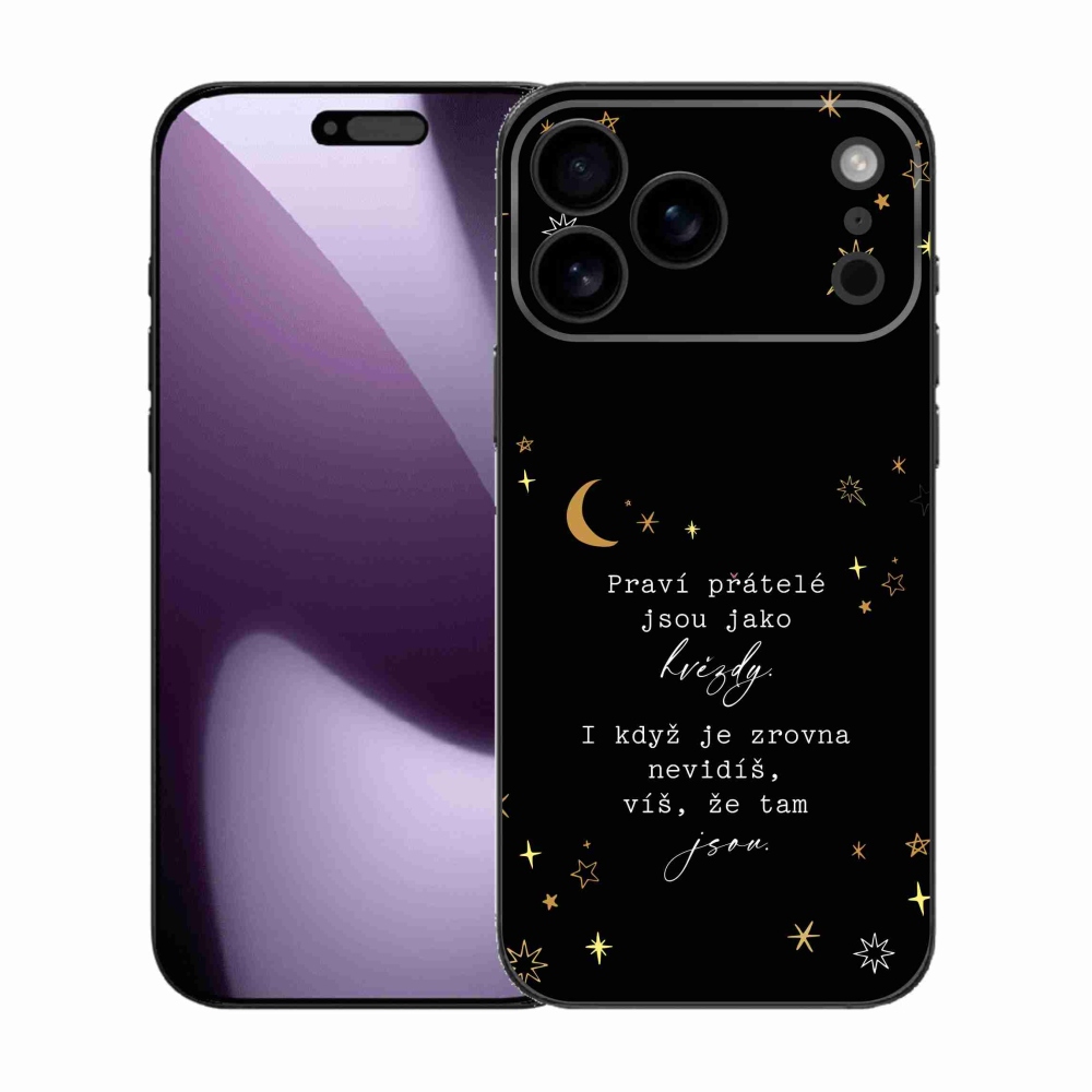 Gélový kryt mmCase na iPhone 17 Pro Max - citát 6 čierne pozadie