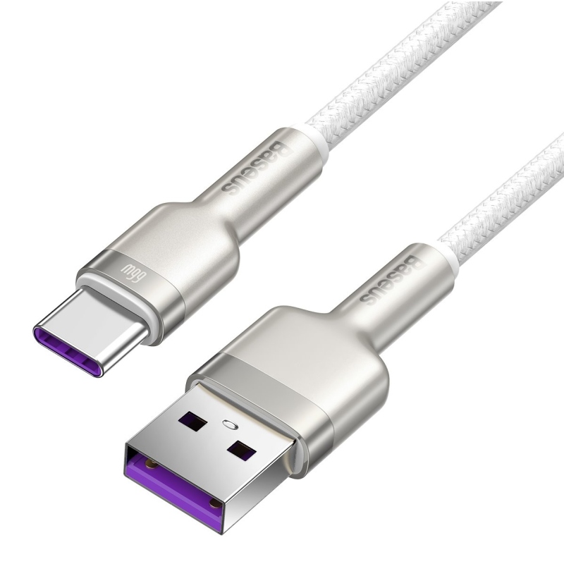 Baseus Cafule Metal Series Dátový Kábel USB-USB-C 66W 1m White
