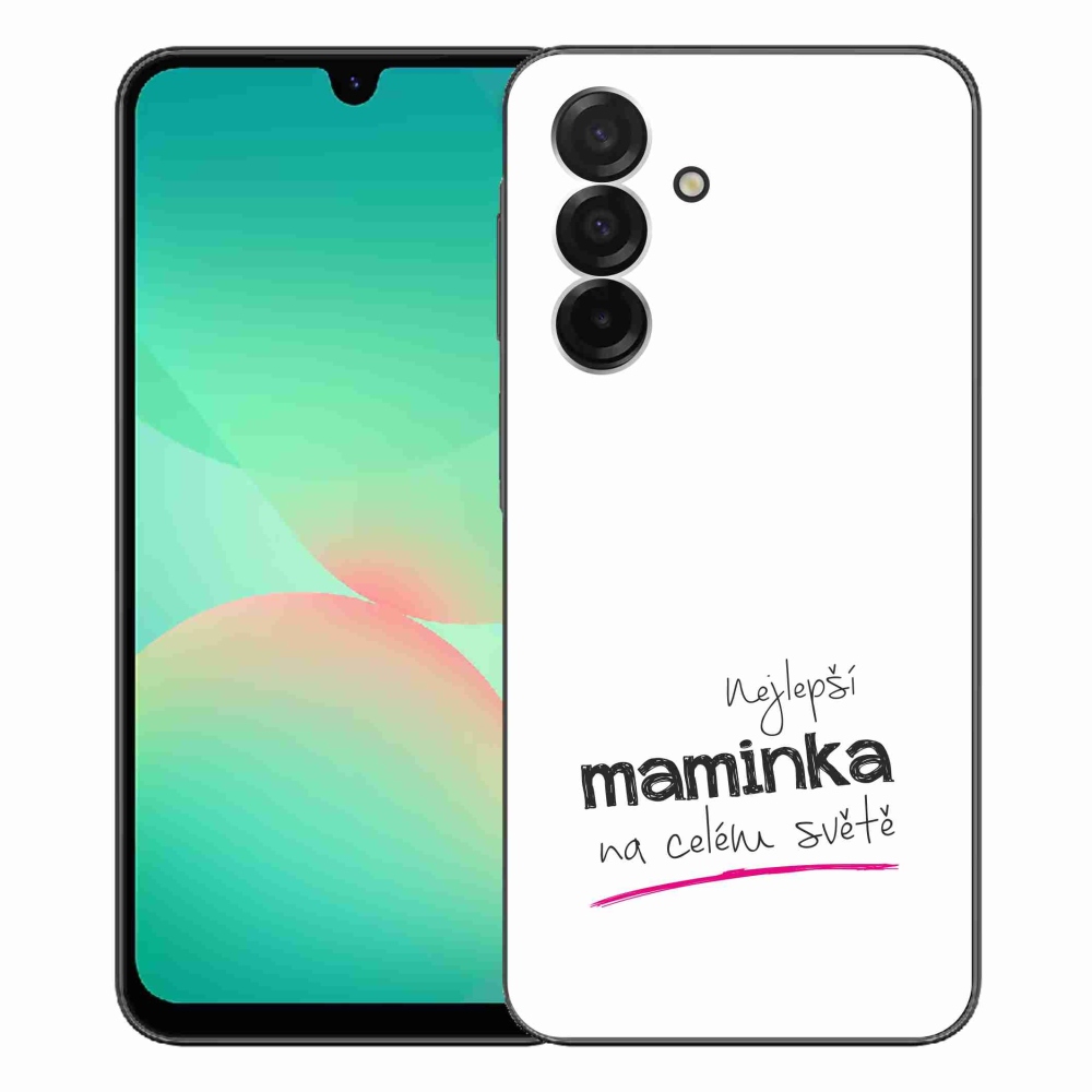 Gélový kryt mmCase na Samsung Galaxy A26 5G - najlepšia mamička 4 biele pozadie