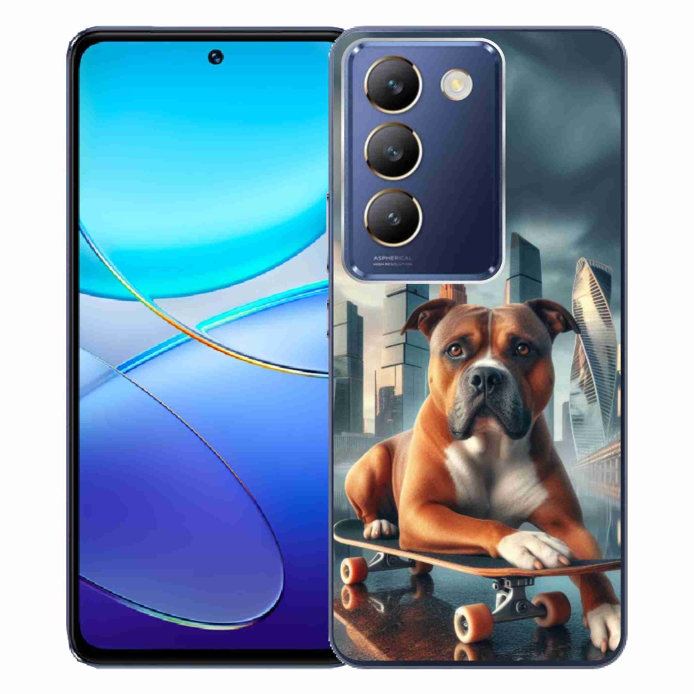 Gélový kryt mmCase na Vivo V40 SE 4G/5G - pes na skateboarde