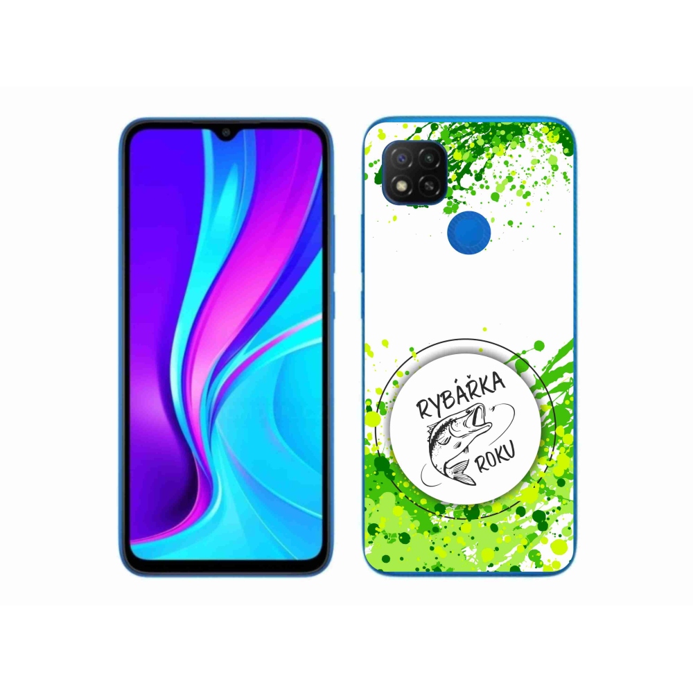 Gélový kryt mmCase na Xiaomi Redmi 9C - rybárka roku biele pozadie