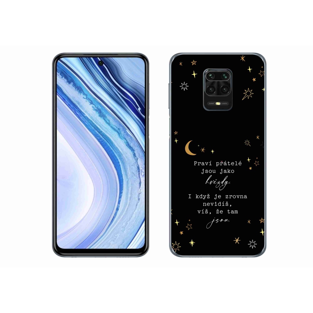 Gélový kryt mmCase na Xiaomi Redmi Note 9 Pro - citát 6 čierne pozadie