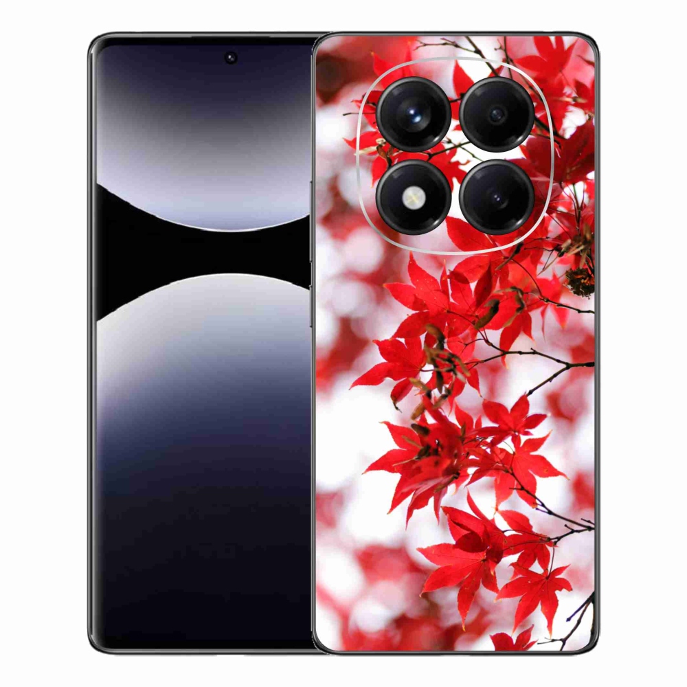 Gélový kryt mmCase na Xiaomi Redmi Note 14 Pro - červené listy
