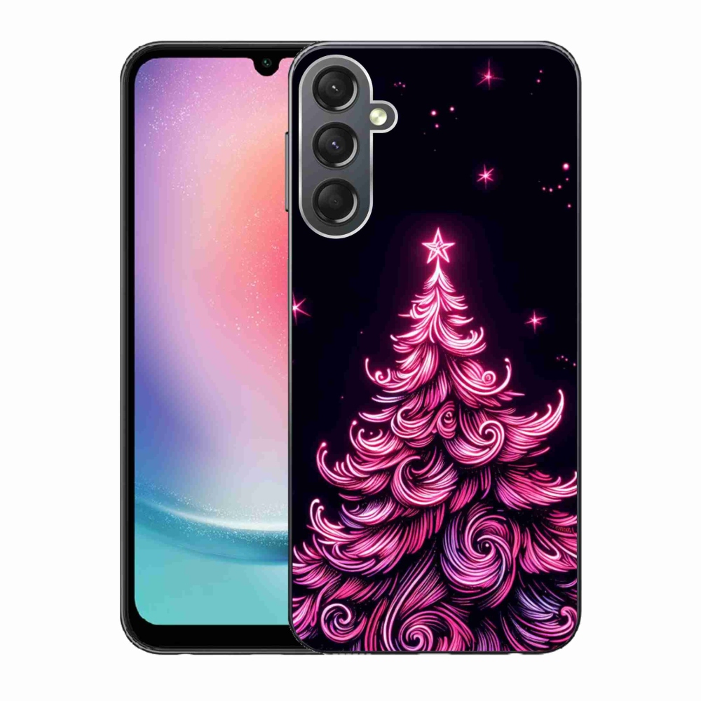 Gélový kryt mmCase na Samsung Galaxy A24 - neónový vianočný stromček 2