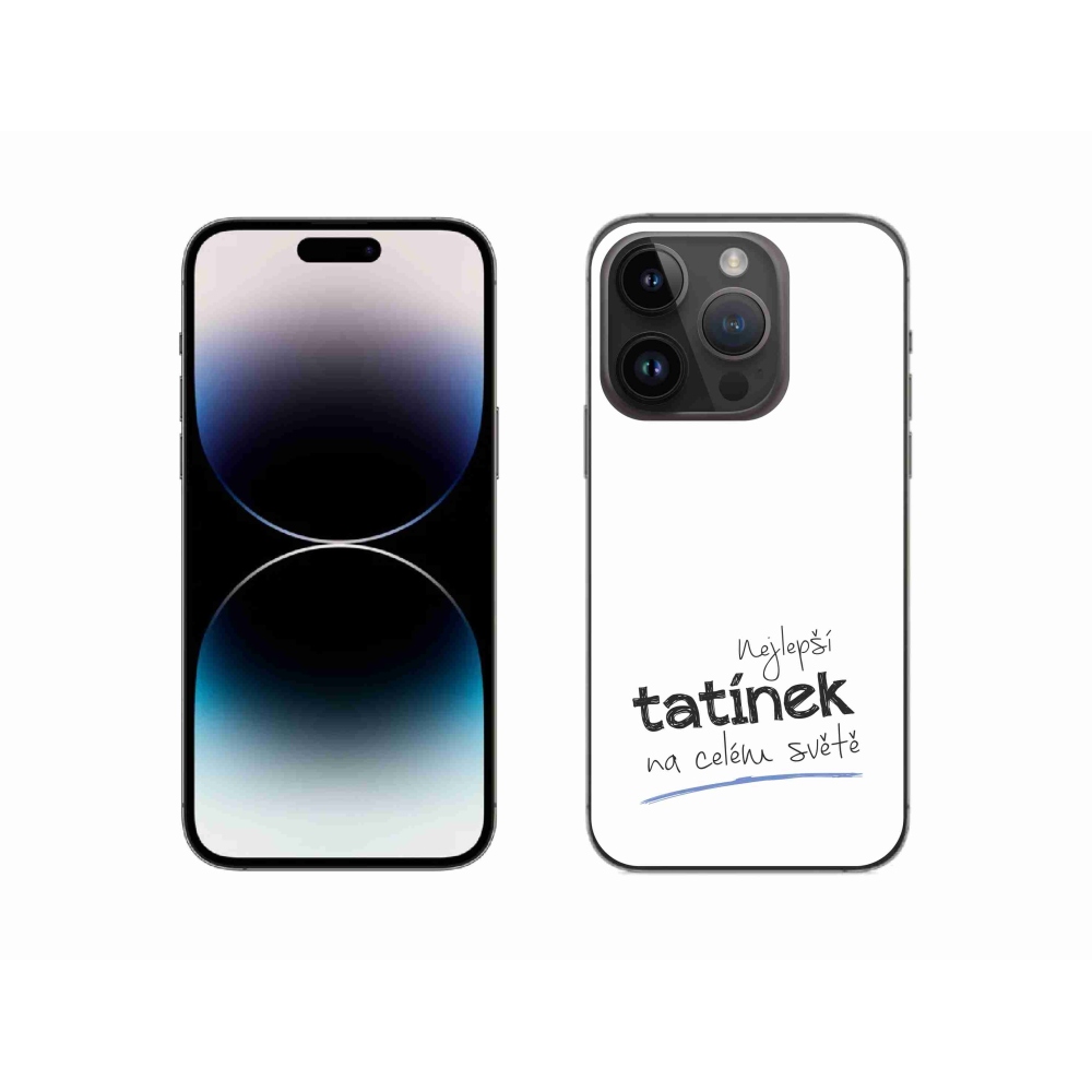 Gélový kryt mmCase na iPhone 14 Pro 6.1 - najlepší otecko 4 biele pozadie