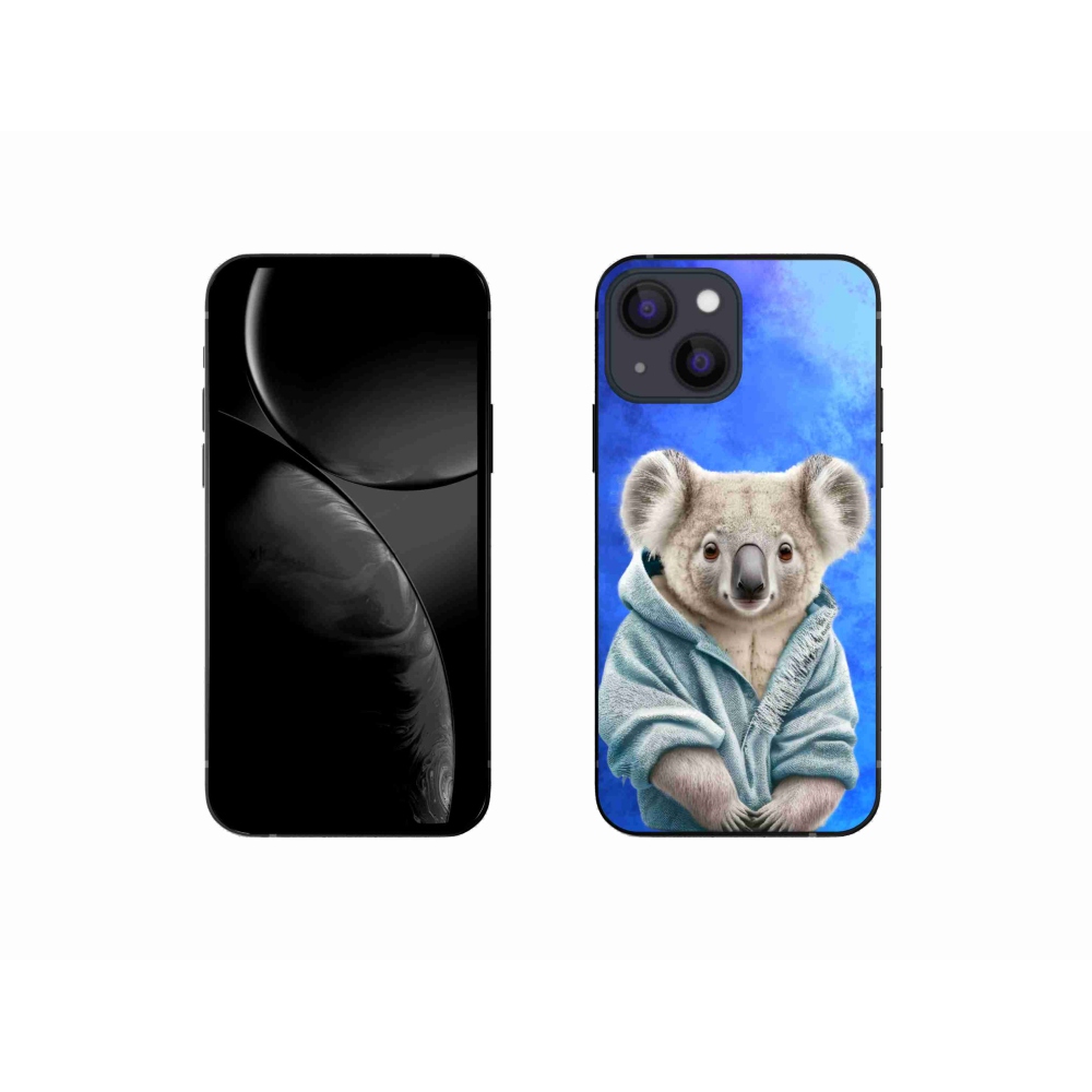 Gélový kryt mmCase na iPhone 13 mini - koala vo svetri