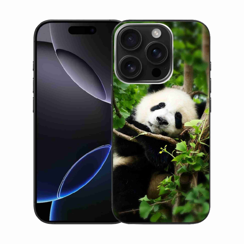 Gélový kryt mmCase na iPhone 16 Pro - panda