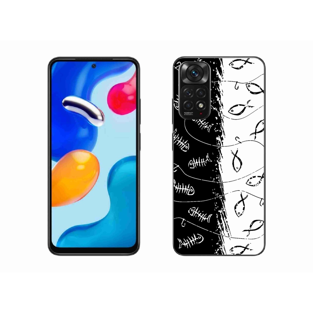 Gélový kryt mmCase na Xiaomi Redmi Note 11 4G - kostry a rybky