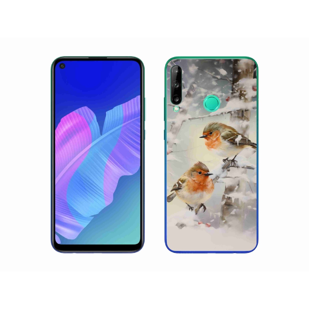 Gelový kryt mmCase na Huawei P40 Lite E - ptáčci v zimě