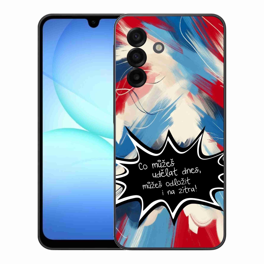 Gélový kryt mmCase na Samsung Galaxy A17 4G/5G - vtipný text 9 čierne pozadie