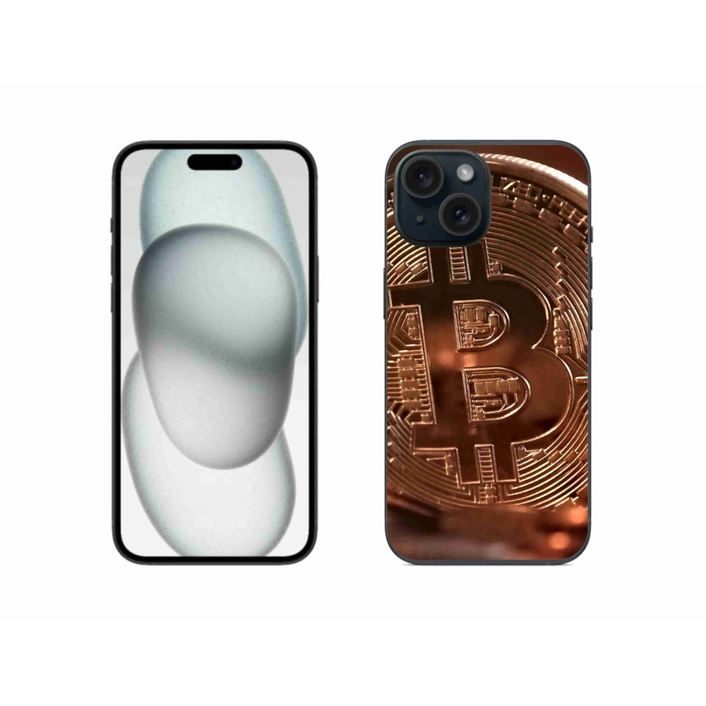 Gélový kryt mmCase na iPhone 15 - bitcoin