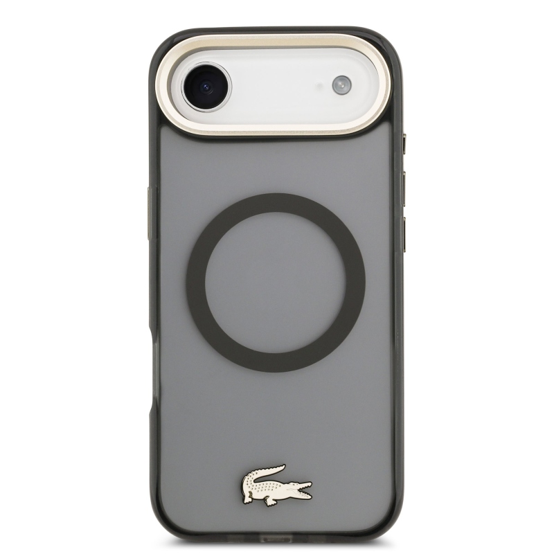 Lacoste PC/TPU matný povrch Gold Logo MagSafe zadný kryt pre iPhone Air Black
