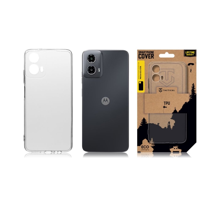 Tactical TPU Kryt pre Motorola G34 Transparent