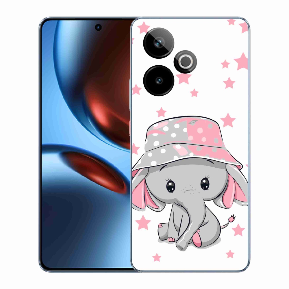Gélový kryt mmCase na Realme GT 7 5G/GT 7T 5G - ružový slon