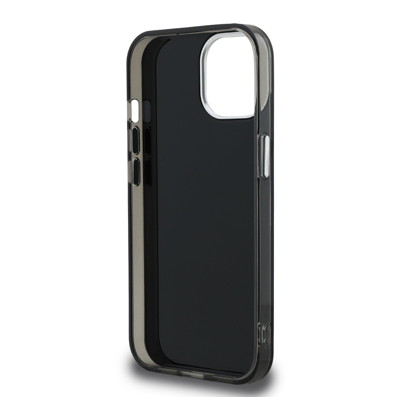 Karl Lagerfeld IML Aquarelle Karl and Choupette Zadní Kryt pro iPhone 15 Black