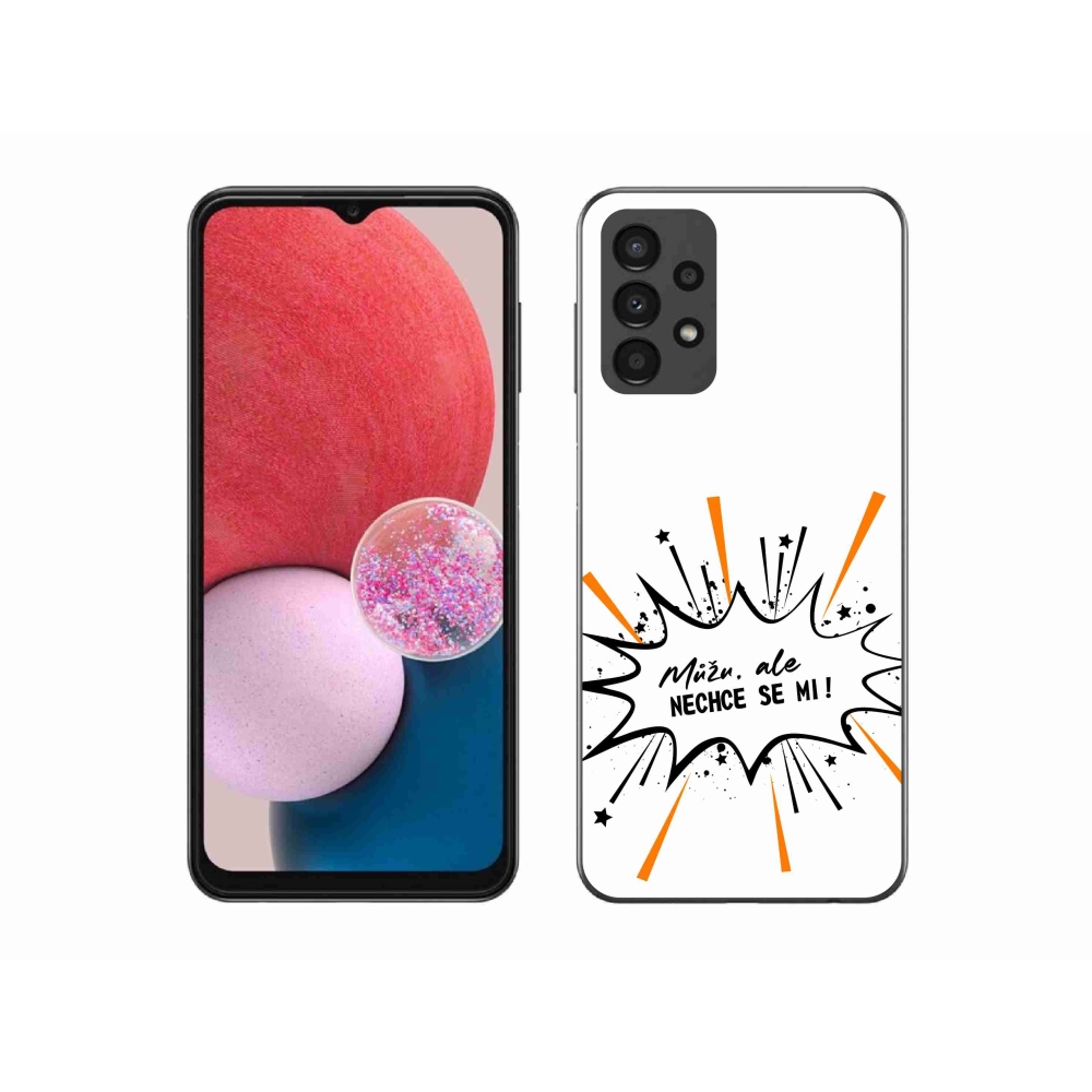 Gélový kryt mmCase na Samsung Galaxy A13 4G - vtipný text 11 biele pozadie