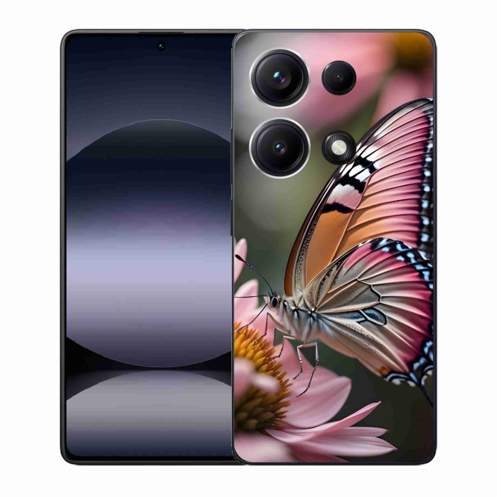 Gélový kryt mmCase na Xiaomi Redmi Note 14S - farebný motýľ